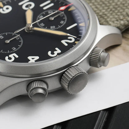 Orologio cronografo al quarzo Militado VK61 VK67, 39mm, cassa in acciaio inox 316L, 3 quadranti, impermeabile 100M, orologio militare multifunzione