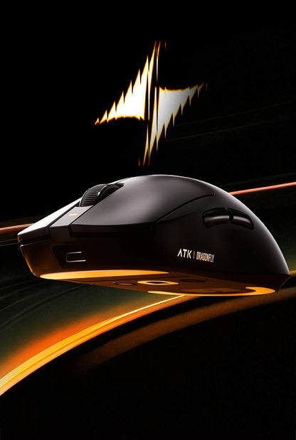 Mouse gaming wireless ATK Dragonfly A9 Ultra PAW3950 ultraleggero tri-mode ergonomico e-sport per gamer FPS A9 SE Plus