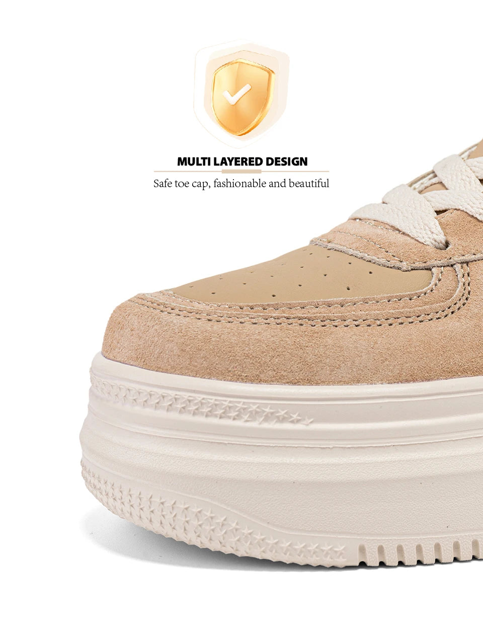Baasploa Women Platform Sneakers Fashion Leather Casual Thick Soled Shoes for Women Comfort White Skateboarding Shoes Non-Slip