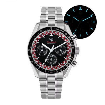 Reloj para hombre Watchdives New Wd1863 de cuarzo VK63, cronógrafo, cristal de zafiro abombado, resistente al agua, 39Mm, acero, marca líder, lujo, negocios