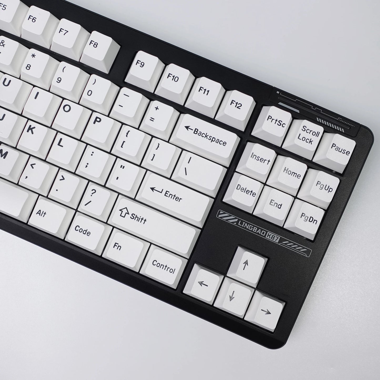 KBDiy GMK BOW Keycaps Cherry Profile Retro White And Black Double Shot PBT Keycap 7u for Mechanical Gaming Keyboard Key Caps Set
