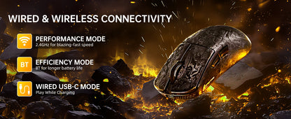 Mouse gaming wireless ATTACK SHARK R11 ULTRA in fibra di carbonio, 8000Hz, PAW3950MAX, 42000DPI, ultraleggero 49g, 20000FPS, Nordic 52840