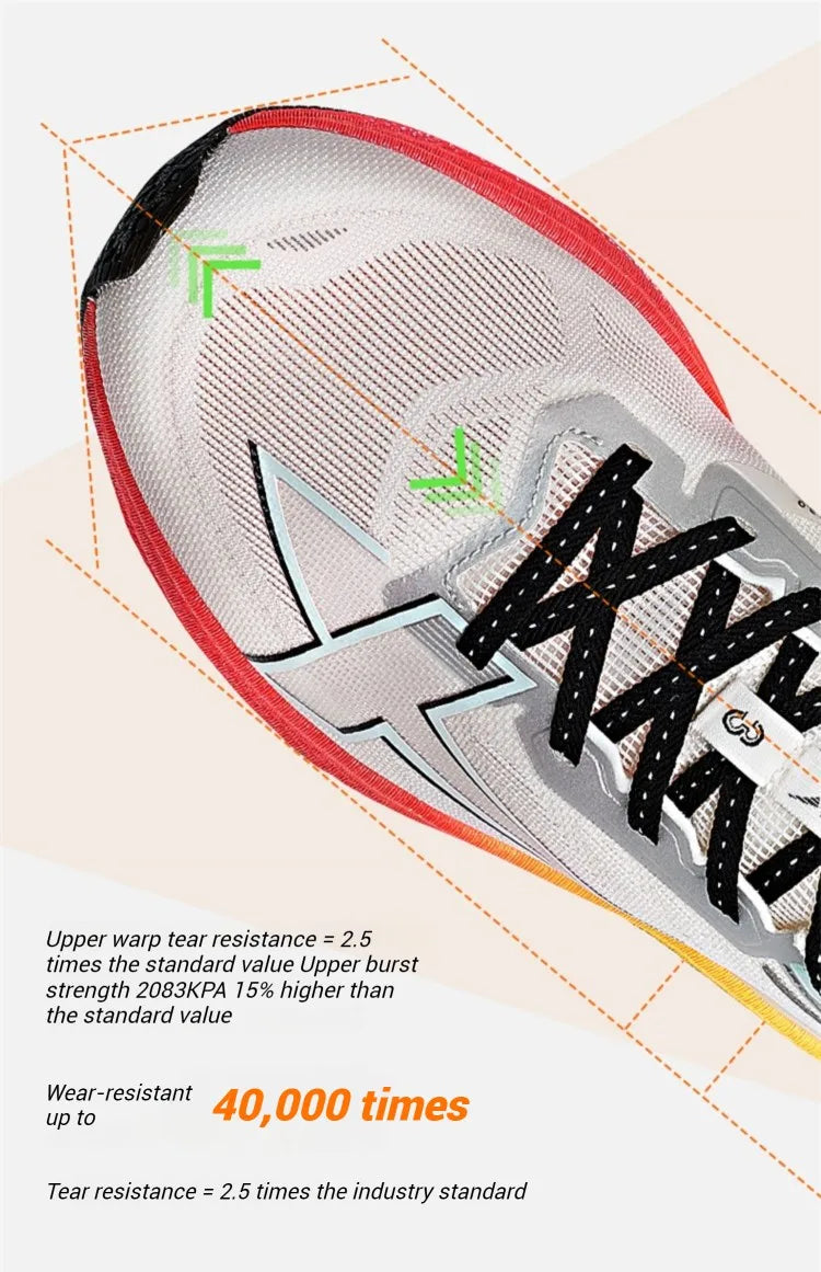 Buty do biegania Xtep 2000km 3.0 dla kobiet – wiosenne trampki z amortyzacją, do treningu i joggingu, odporne na zużycie, lekkie 875118110034