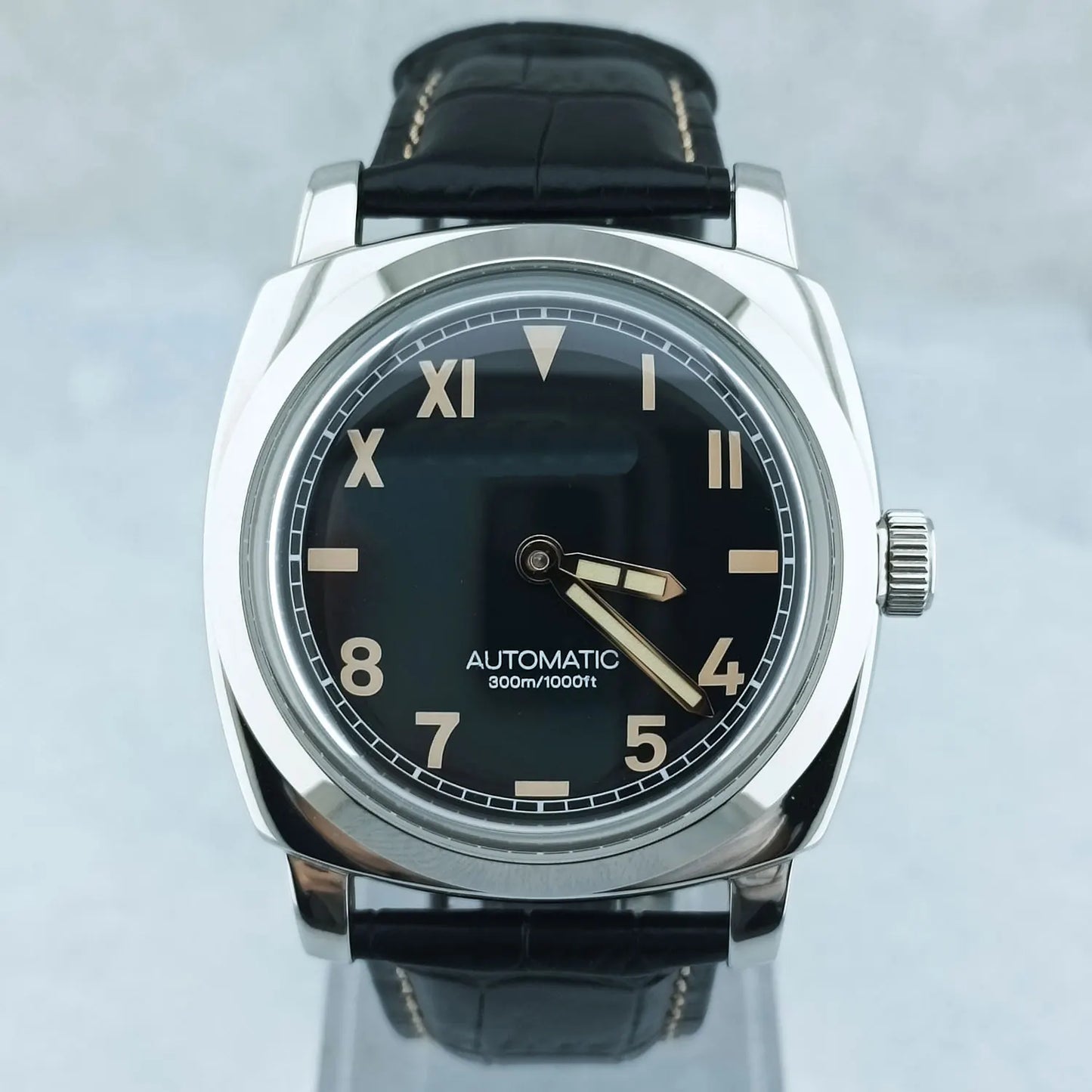 46mm Men's Watch Manual Winding Seagull ST3600 Movement Sapphire Glass Waterproof 316L Stainless Steels Custom Watch