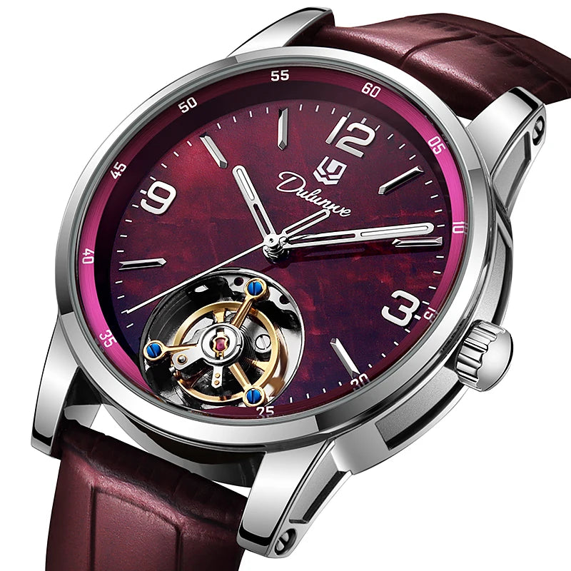 Relógio Tourbillon Masculino, Desportivo, Automático, Mecânico, Estanque – Relógio de pulso de luxo de marca de gama alta