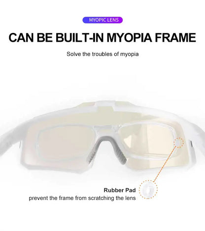 INBIKE Photochromic Cycling Sunglasses Professional Road Bike Riding Glasses for Men Bicycle Windproof Sand Goggles Bike Eyewear