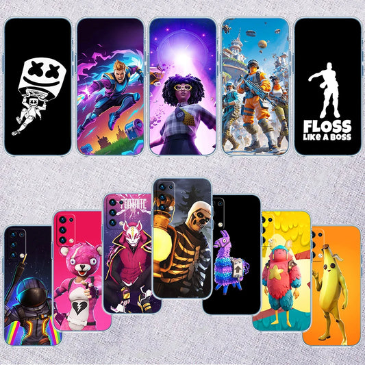 F-Fortnites-Poster Transparent Phone Case for Samsung Galaxy A04 A04S A14 A23 A34 A54 M23 M33 M52 M53