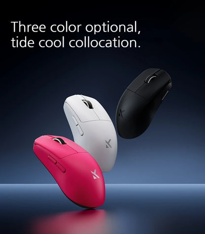 MCHOSE L7 Ultra+ Ratón de mano mediano-grande para gaming y e-sports Paw3950, inalámbrico de tres modos, ligero, de oficina, con doble accionamiento para ordenador