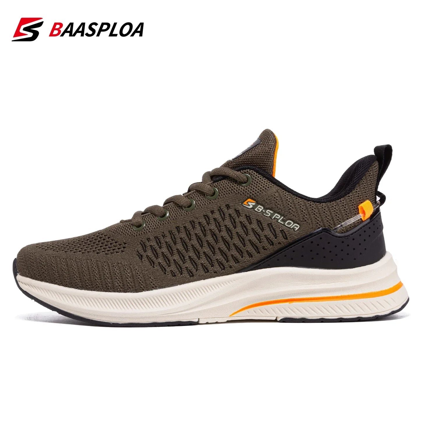 Baasploa Scarpe da running uomo nuove in mesh traspirante, sneakers sportive taglie forti 41-48, scarpe casual classiche da uomo antiscivolo per outdoor, comfort elevate