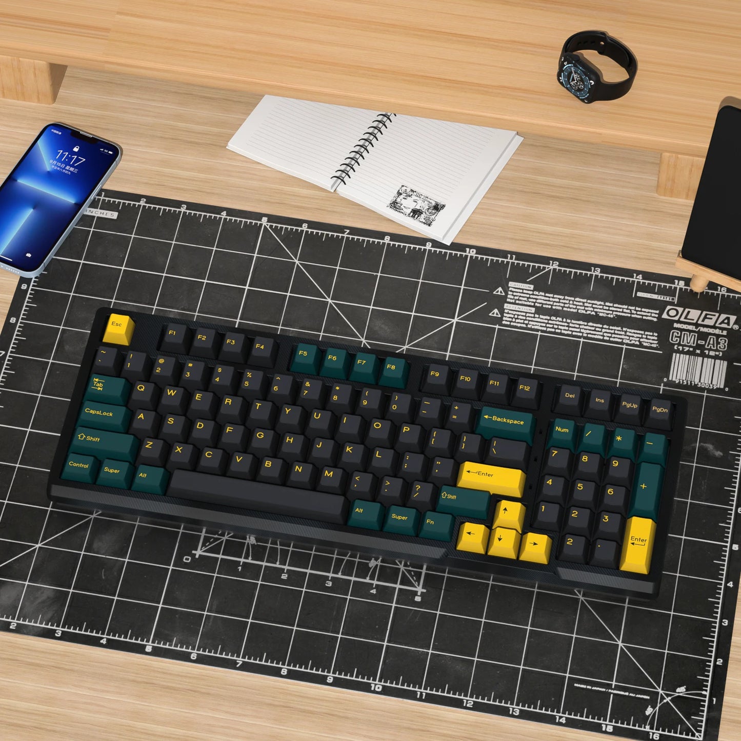 KBDiy GMK MarrsGreen Keycap tasti profilo Cherry Double Shot PBT ISO per kit tastiera meccanica gamer DIY Gaming Point KeyCap