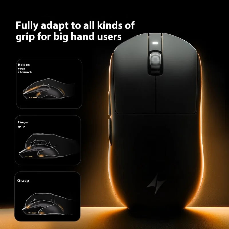 Ratón gaming inalámbrico ATK A9 Ultra Tri Mode 8K 53g ligero A9/A9 SE/A9 Plus/A9 Pro para PC e-sports, regalo personalizado