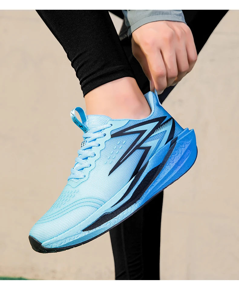 Zapatillas de running nuevas con placa de carbono para maratón, deportivas para hombre, transpirables y ligeras, zapatillas deportivas cómodas antideslizantes para mujer, estilo casual