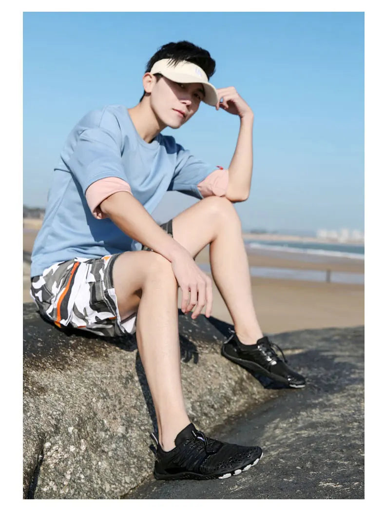 EOCENE men and women barefoot outdoor sports aqua shoes, quick-dry beach swimming fitness wading hiking cycling water sneakers