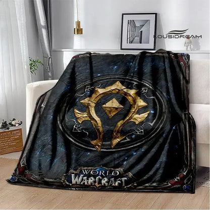 Печатно одеяло Game World of Warcraft, пикник одеяло, топло фланелено одеяло, домашно спално бельо, одеяла за легла, подарък за рожден ден
