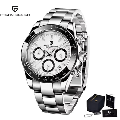 Nuovo originale PAGANI DESIGN PD-1664 orologio da uomo di lusso, movimento al quarzo giapponese VK63, zaffiro, impermeabile, cronografo, oro