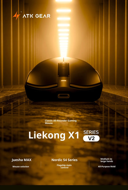 ATK X1 V2 Ultimate 2.0 mus trådløs Paw3950 ultralet 54g 750ips 0.163ms lav latenstid 650ips gamer nyt tilbehør gaver