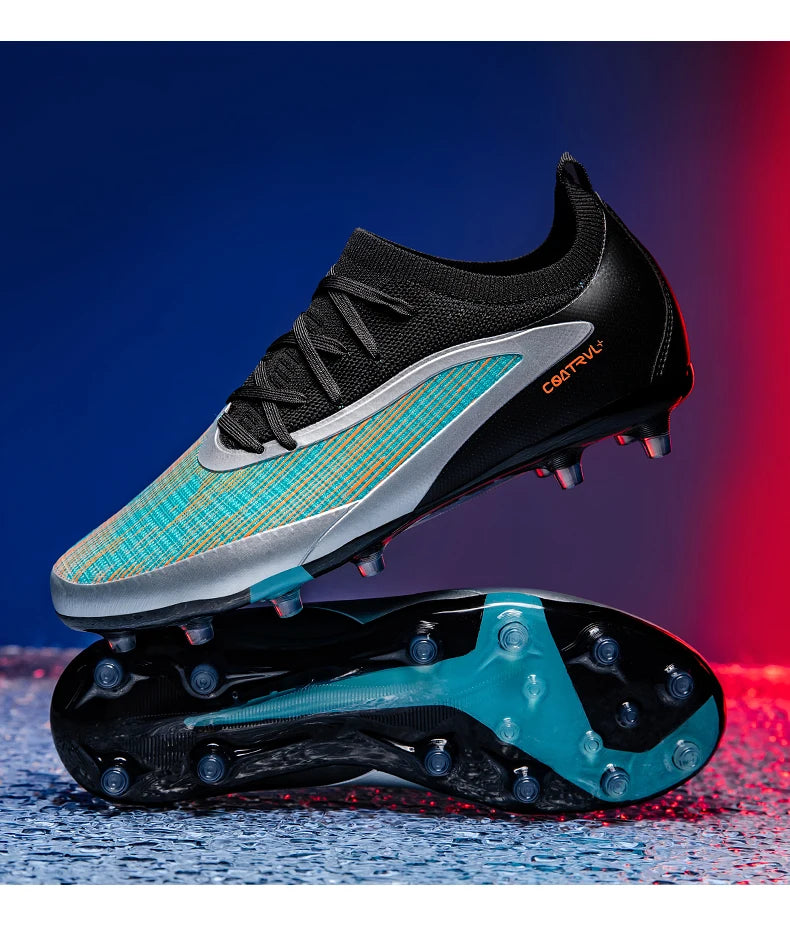 New Men's Football Boots Non-Slip Soccer Shoes Sport Outdoor Cleats Breathable Adult Long Spikes Training Boys Match Comfortable