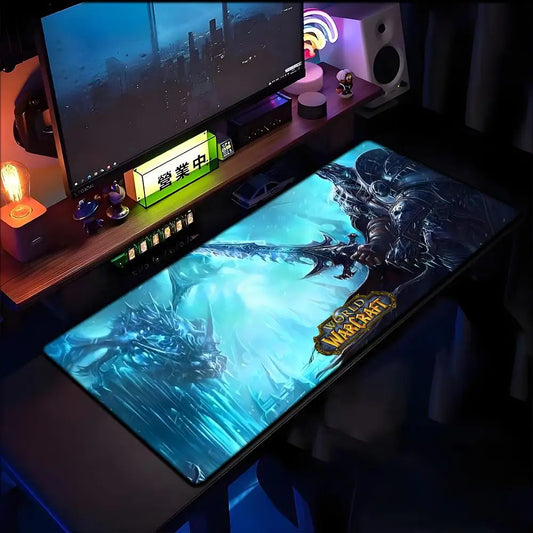 Επιφάνεια ποντικιού World of Warcraft Lich King για PC HD άνιμε, αξεσουάρ gaming, mousepad πληκτρολογίου, laptop, XXL, γραφείου gaming, μεγάλη επιφάνεια ποντικιού