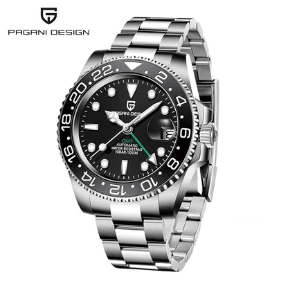 New 1662 PAGANI DESIGN GMT Automatic Watch 40mm Men's Wristwatch Top Brand 100M Waterproof Mechanical Wristwatches for Men Cloc