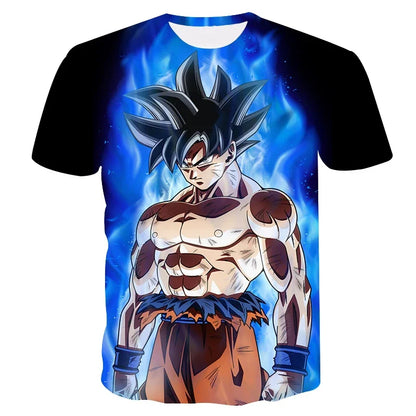 Cartoon Anime 7 Dragon Ball T-shirt for Children and Boys Cartoon T-shirt Short Sleeved Summer Men's Top Short Sleeved T-shirt