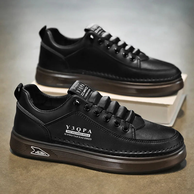 Men's Summer Fashionable Casual Driving Shoes Sporty Slip-On Loafers Versatile Comfortable Breathable Wear-Resistant Leather -..