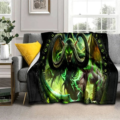 WOW Game World of Warcraft Gamer HD Blanket,Soft Throw Blanket for Home Bedroom Bed Sofa Picnic Travel Office Cover Blanket Kids