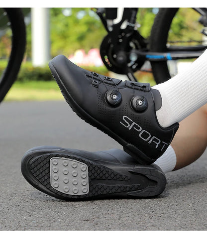 Zapatillas de ciclismo ultraligeras, transpirables y ligeras, con suelas rígidas compatibles con SPD para entrenamiento y competición en bicicleta de carretera y montaña