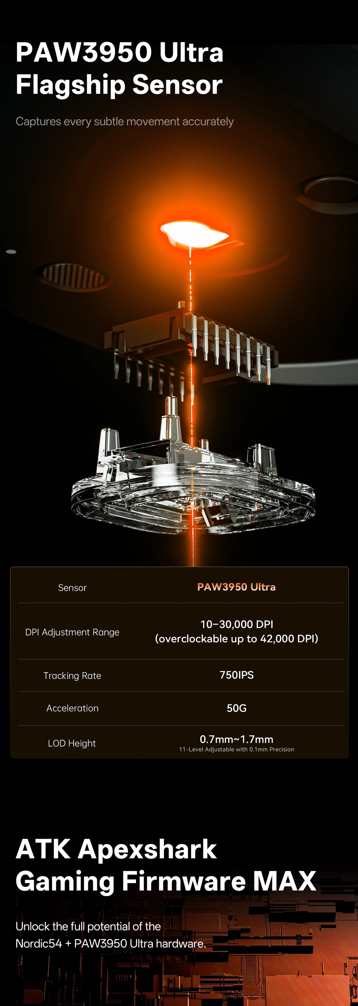 Ratón inalámbrico ATK Blazing Sky Z1 V2 Ultimate PAW3950 Ultra Dual 8K Gaming, ergonómico, desarrollo propio, para manos medianas y grandes