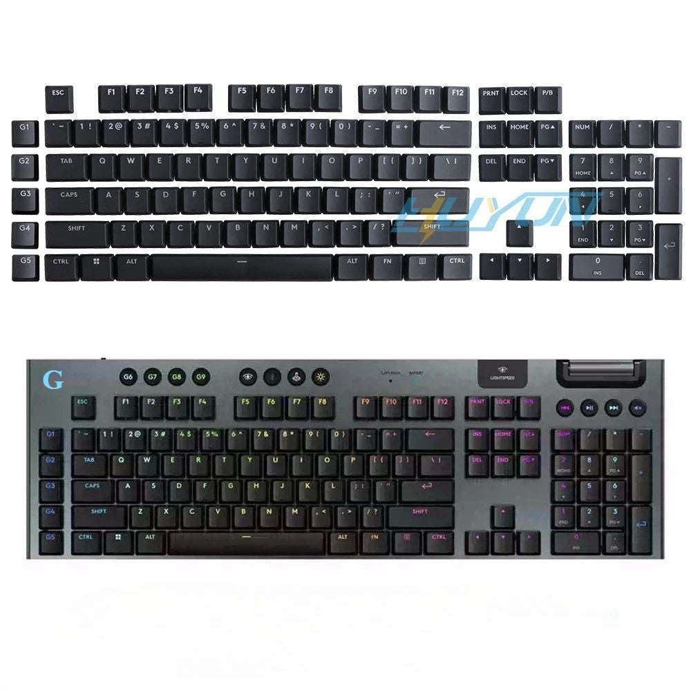 Tecla texturizada antideslizante transparente retroiluminada G915 913 TKL G815 G813, compatible con teclado mecánico Logitech