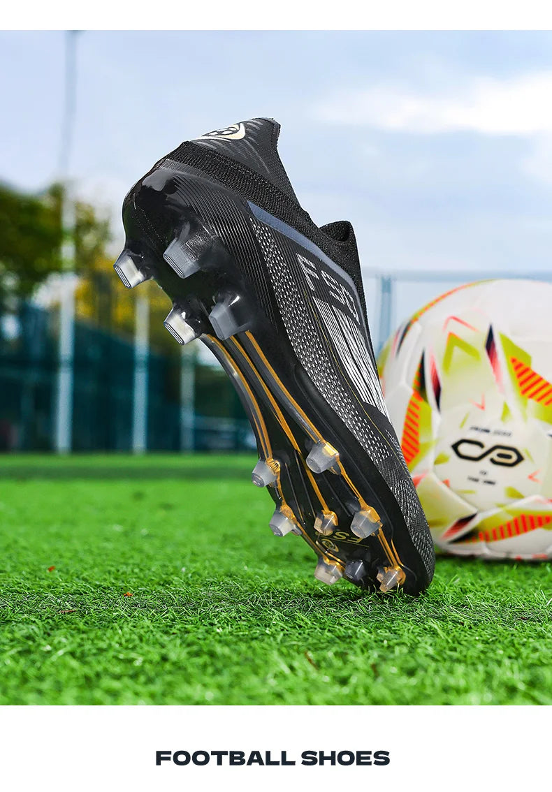 Men Soccer Shoes Training Football Boots Indoor Sneakers TF Long Spikes Match Futsal Ultralight Breathable Cleats Drop Shipping