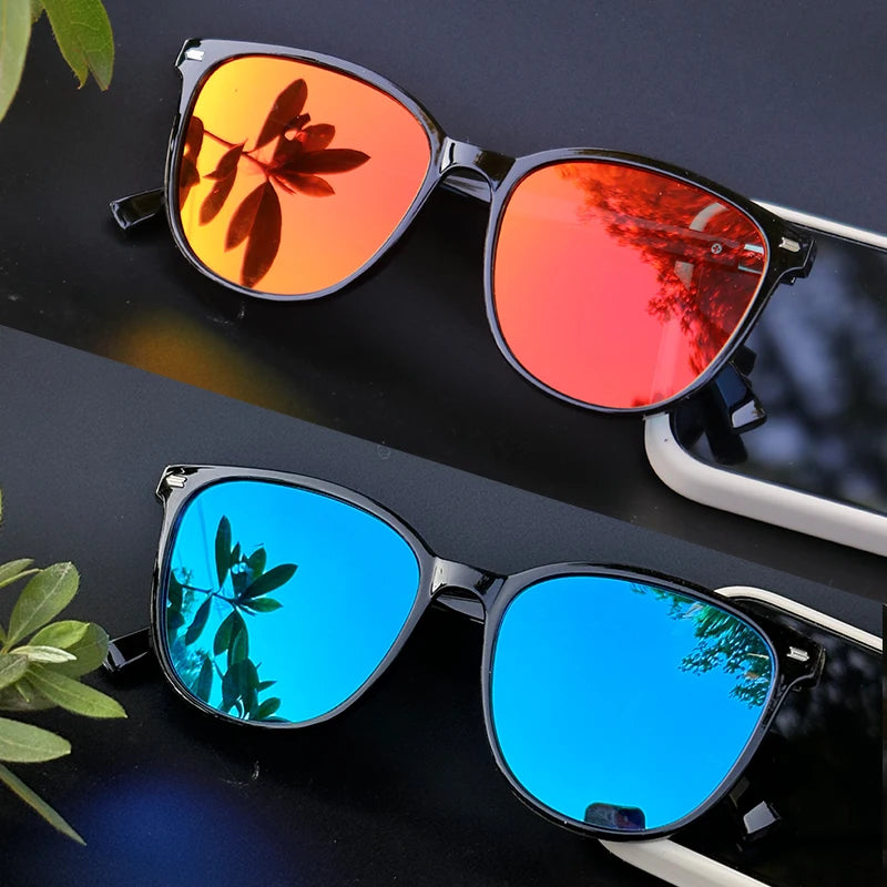1PCS/2PCS/3PCS Round Women's Polarized Sunglasses - Stylish PC Frame Pink/Blue/Leopard/UV400 Lenses Travel, Driving & Hiking"