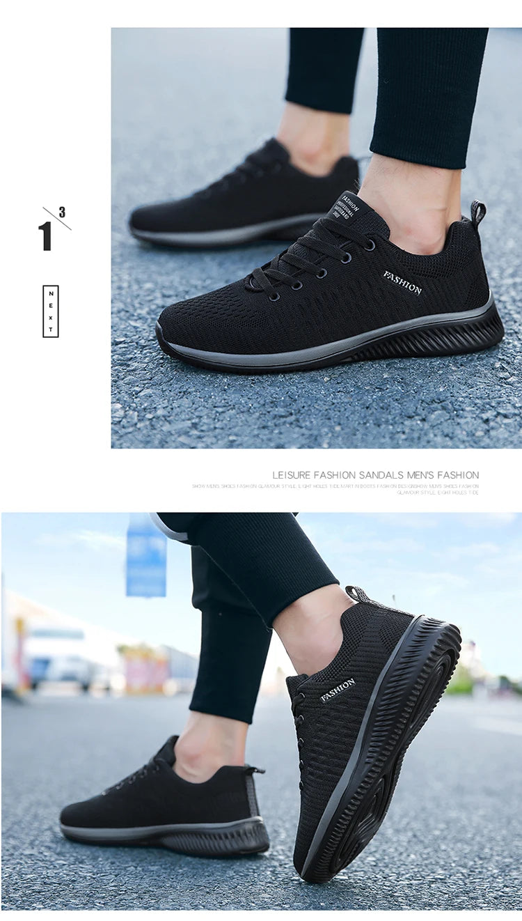 Zapatillas de running para hombre, transpirables, ligeras y cómodas, calzado casual masculino, tenis outdoor slip-on para caminar