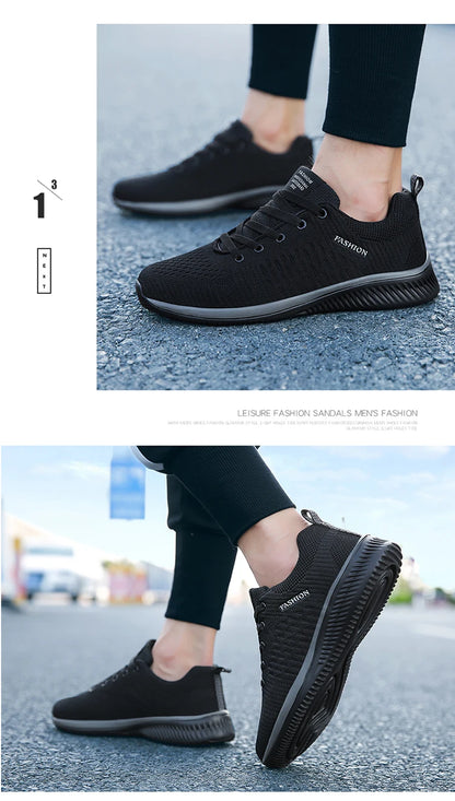 Zapatillas de running para hombre, transpirables, ligeras y cómodas, calzado casual masculino, tenis outdoor slip-on para caminar