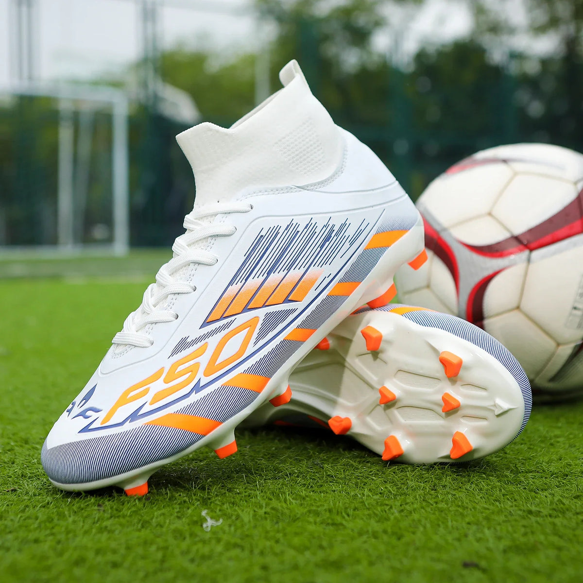 Nouvelles chaussures de football pour hommes, antidérapantes TF/FG, chaussures de sport confortables pour garçons et femmes, chaussures de sport à la cheville, chaussures de football professionnelles, baskets