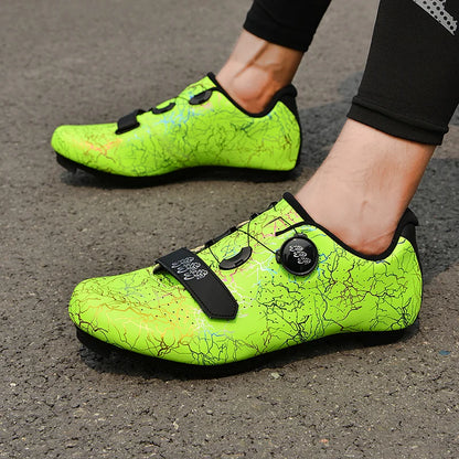 Zapatillas de ciclismo nuevas para hombre con cierre automático para carretera, montaña y exterior; zapatillas deportivas de ciclismo para mujer para spinning indoor