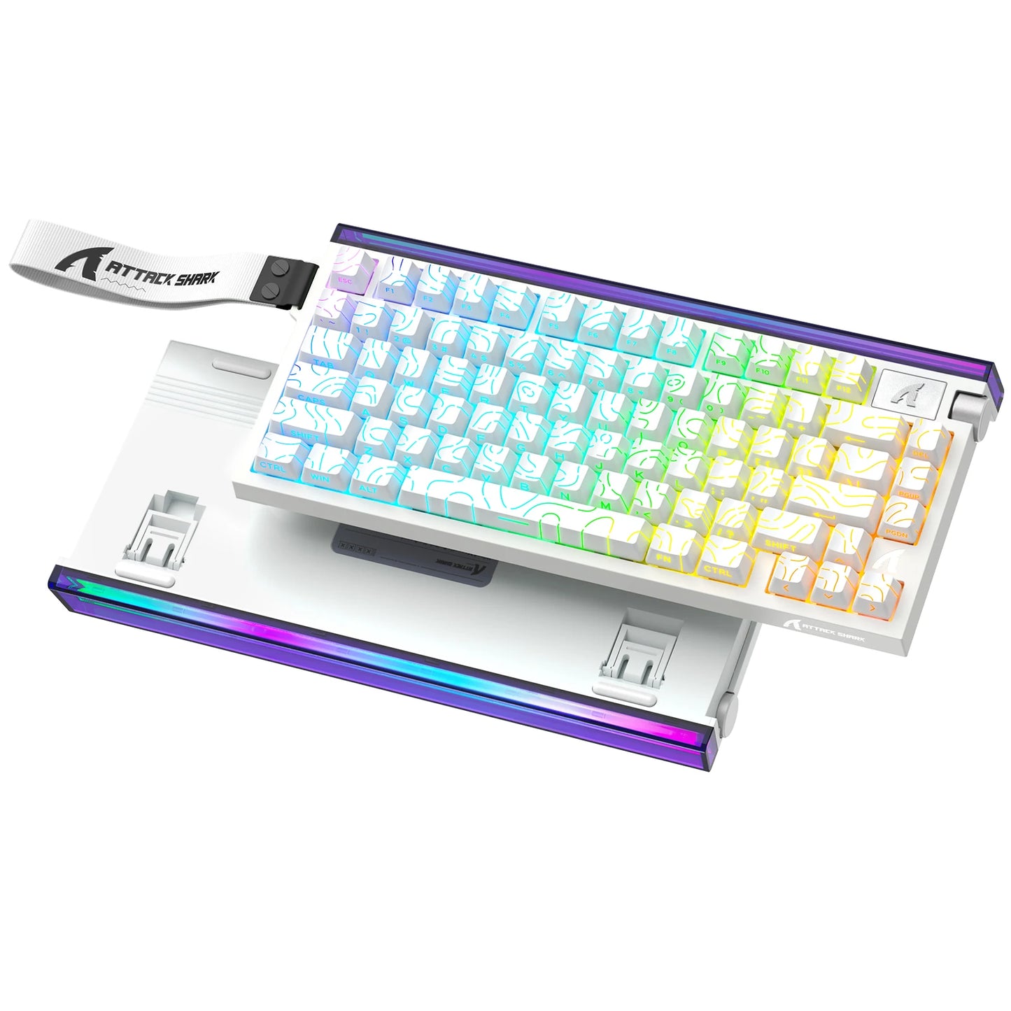 Teclado Gaming ATTACK SHARK R85 HE 8000Hz RGB Rapid Trigger, Precisão RT de 0.005mm, Teclado Gaming com Fios, Switch Magnético Hall Effect