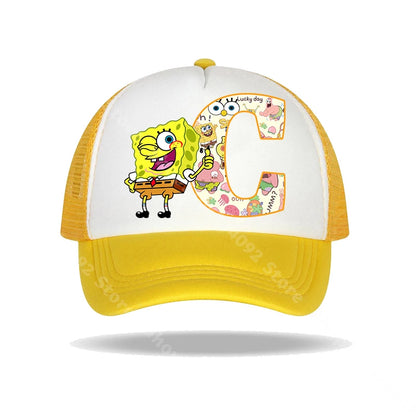 SpongeBob SquarePanted Baseball Cap Kids Adults Letter Print Sun Hats Anime Cartoon Adjustable Peaked Caps Summer Casual Hat New