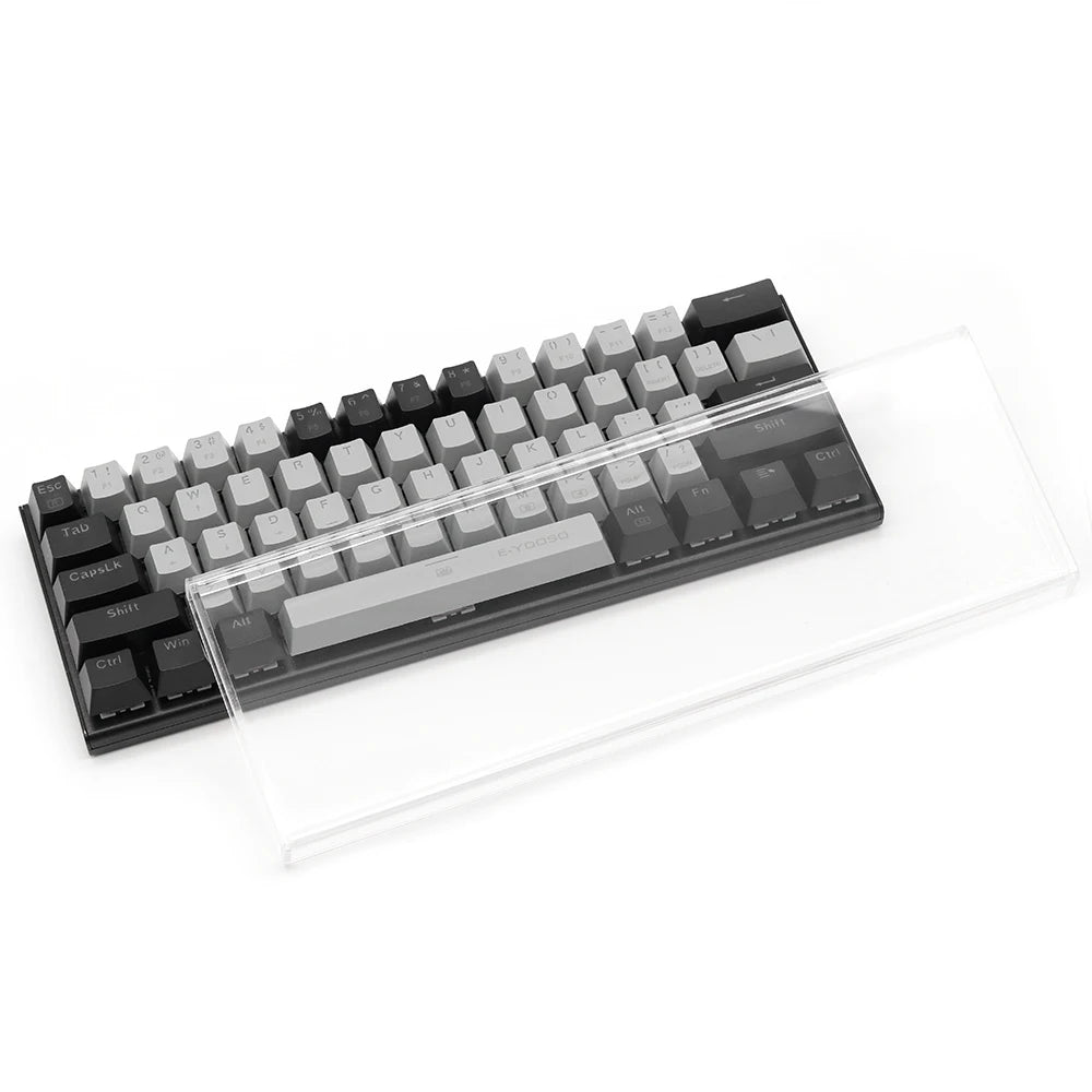 Funda protectora transparente de acrílico para teclado mecánico, cubierta antipolvo para teclado de 60/61/64 96 98 104/108 teclas, funda para ratón y teclado