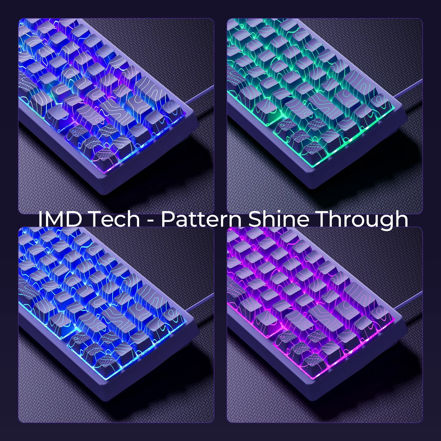 Teclado mecánico inalámbrico XVX M67 JadeStone con teclas IMD-Tech, trimodo, diseño topográfico blanco gamer y estructura gasket