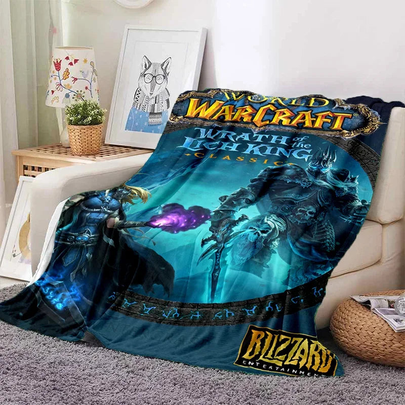 WOW, World of Warcraft  Demon Hunter, Lich King Game 3D Soft Blankets,Throw Blanket for Picnic Beds Sofa Home Bedroom Kids Gifts