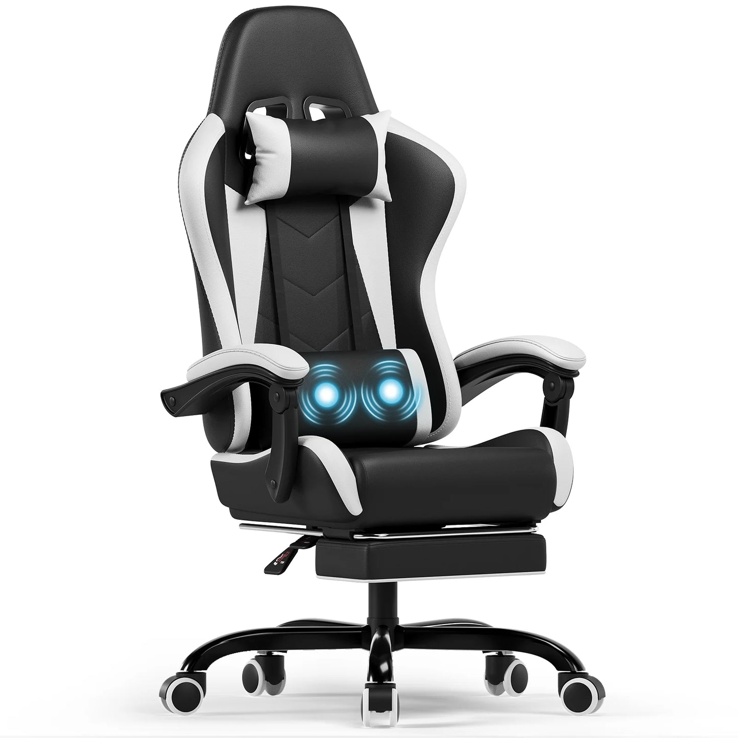 HOMALL Ergonomic gaming chair with low-noise roll office chair faux leather swing chair desk chair