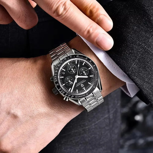 PAGANI DESIGN Moon sat – luksuzni kvarcni kronograf za muškarce, sportski stil, safirno staklo s antirefleksivnim premazom, luminescentni prikaz