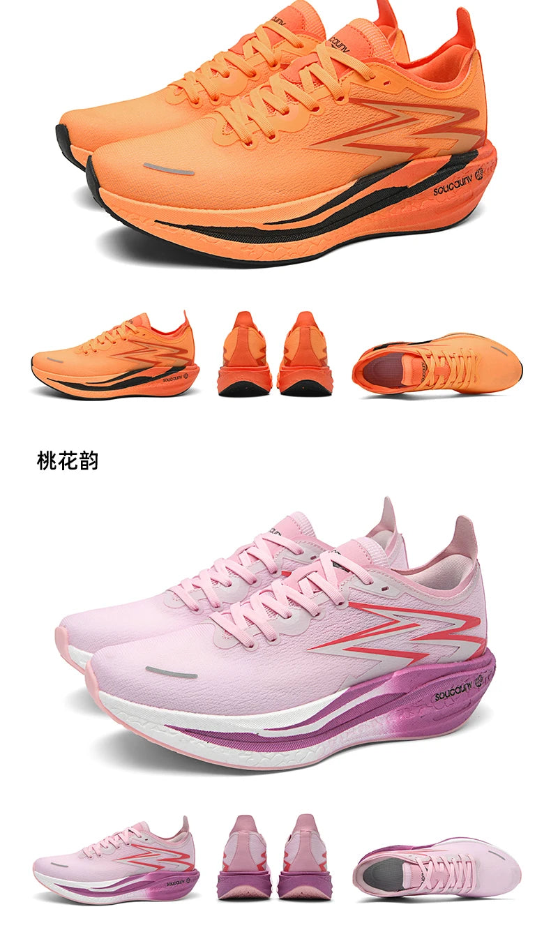 Zapatillas de running nuevas con placa de carbono para maratón, deportivas para hombre, transpirables y ligeras, zapatillas deportivas cómodas antideslizantes para mujer, estilo casual