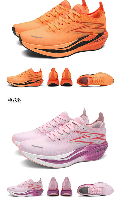 Zapatillas de running nuevas con placa de carbono para maratón, deportivas para hombre, transpirables y ligeras, zapatillas deportivas cómodas antideslizantes para mujer, estilo casual