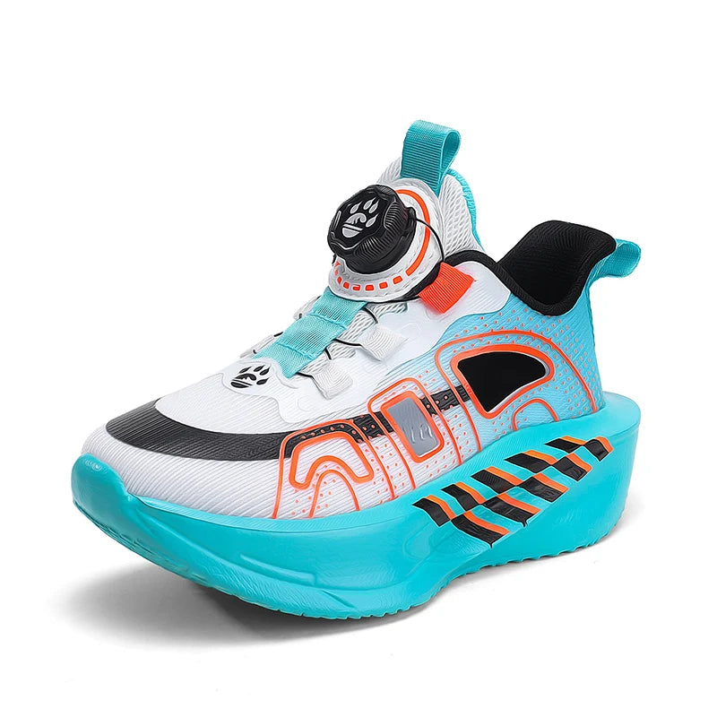 Scarpe da corsa per bambini in mesh comodo, scarpe da tennis ammortizzanti per allenamento outdoor da bambino, nuove scarpe casual traforate e traspiranti