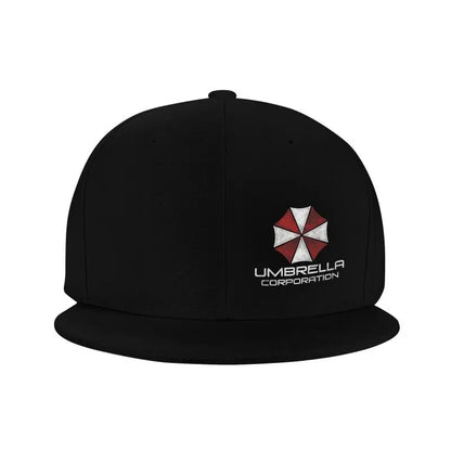 Umbrella Corporation Flat Bill Hats for Men Snapback Skull Hats Black Hat for Teens Boys Skateboard Hats Hip Hop Baseball Cap