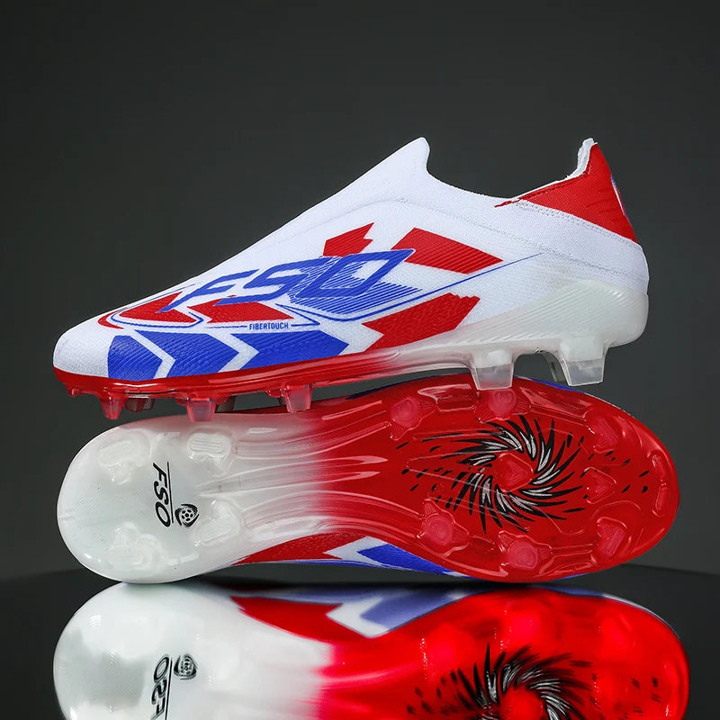 Nouvelles chaussures de football pour hommes, de haute qualité, très vendues, antidérapantes, mi-hautes, légères, pour l'extérieur, crampons de match, pour l'entraînement sur gazon.