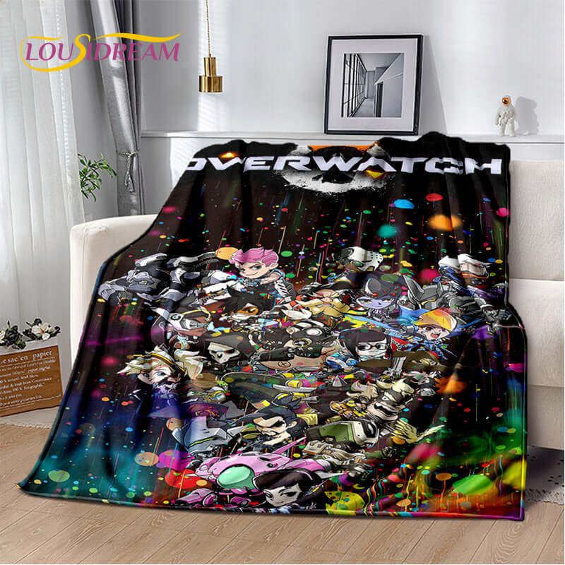 Overwatch Game Gamer DVA  Reaper Soft Plush Blanket,Flannel Blanket Throw Blanket for Living Room Bedroom Bed Sofa Picnic Kid 3D