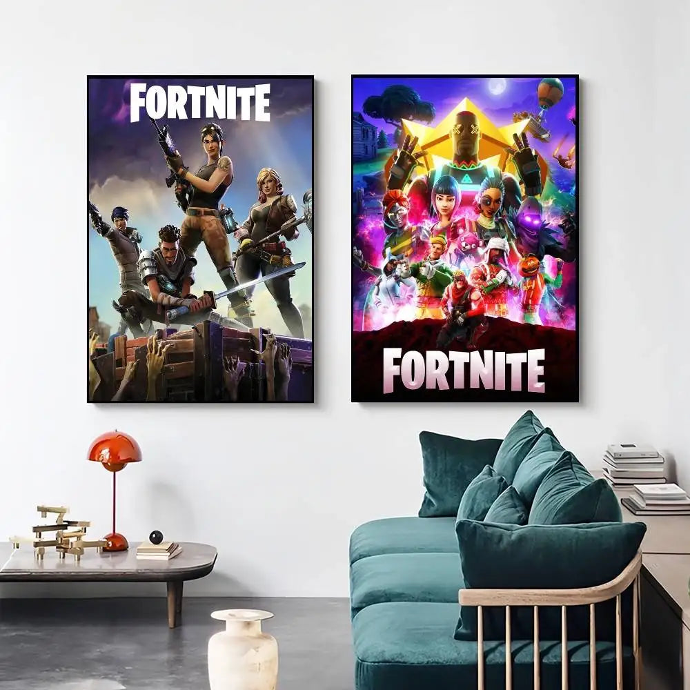 Poster a sorpresa Game F-Fortnite per la casa, quadro decorativo da parete per studio e soggiorno