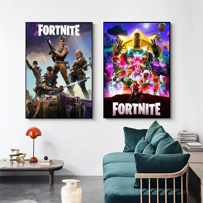 Poster a sorpresa Game F-Fortnite per la casa, quadro decorativo da parete per studio e soggiorno